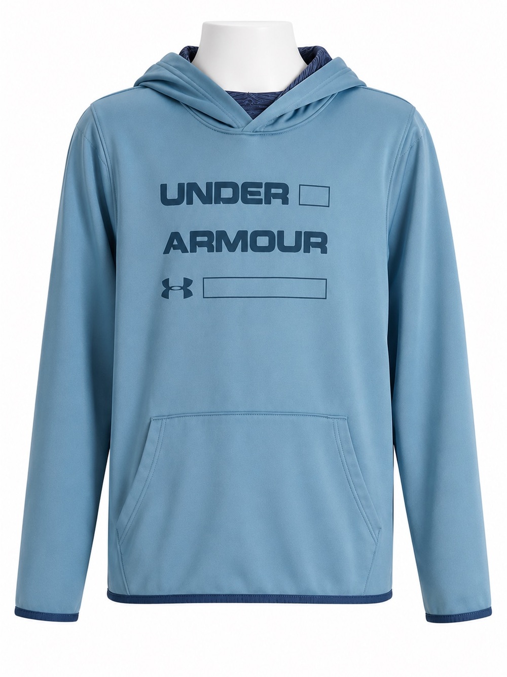 Size XL Under Armour Boys Fleece Wordmark Hoodie Blue Acadia